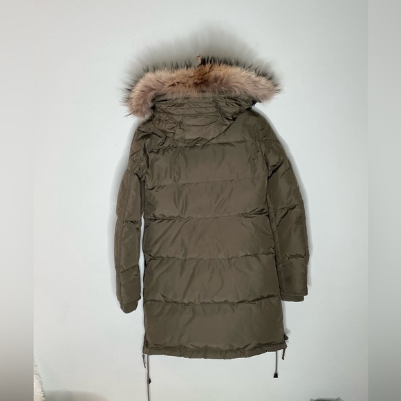 PARAJUMPERS WOMEN'S LONG BEAR DOWN JACKET PARKA INSULATED FUR HOOD -Olive Green - Picture 5 of 13